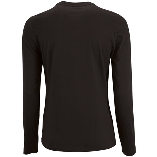 SOLS Womens/Ladies Imperial Long Sleeve T-Shirt (Deep Black) - Image 2