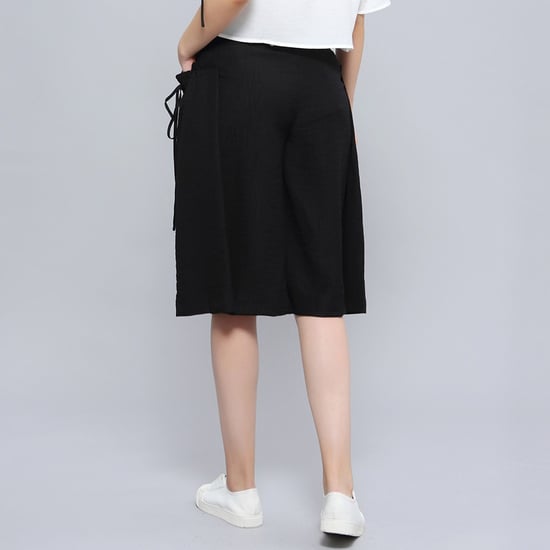 Casual Wide Leg Capri Trousers - Image 2