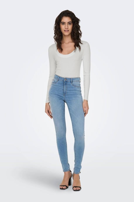 JDY top de canalé JDYPLUM blanco roto - Image 5