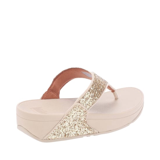 Women's Fit Flop Lulu Glitter Toe-Thong Sandals in Gold - Image 3