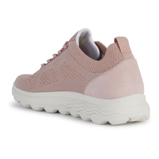 Geox D Spherica A Leather Women's Light Rose Trainers - Image 6