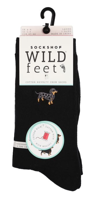 Wild Feet - Pack de 3 Calcetines de Algodón Bordados con Diseño de Animales para Mujer - Image 2