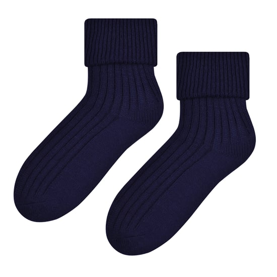 Womens Wool Bed Socks | Steven | Super Soft Cosy Lounge Sleep Socks - Navy