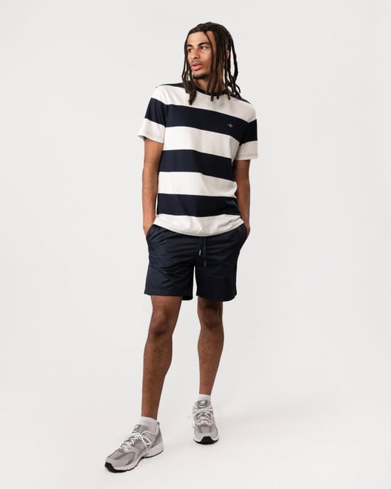 GANT Mens Bar Stripe Short Sleeve T-Shirt - Image 3