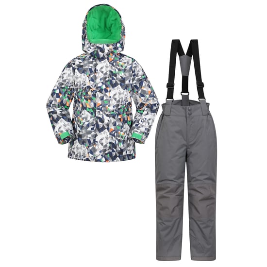 Mountain Warehouse Childrens/Kids Printed Ski Jacket Set (Grey) - Image 1