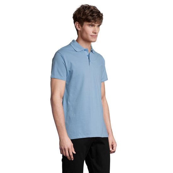 SOLS Mens Spring II Polo Shirt (Sky Blue) - Image 3