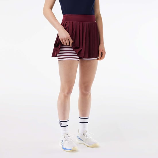 Women's Lacoste Sport Roland-Garros Edition Sport Pleated Tennis Shorts in Purple