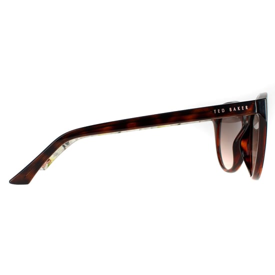 Ted Baker Cat Eye Womens Tortoise Flower Brown Gradient TB1583 Lisbet Sunglasses