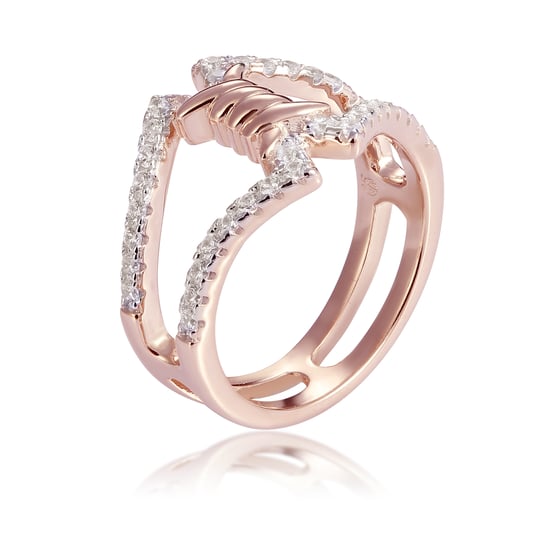 Orphelia 'Aavia' Women's 925 Sterling Silver Set: Necklace + Earrings + Ring - Rose SET-7422 - Image 4