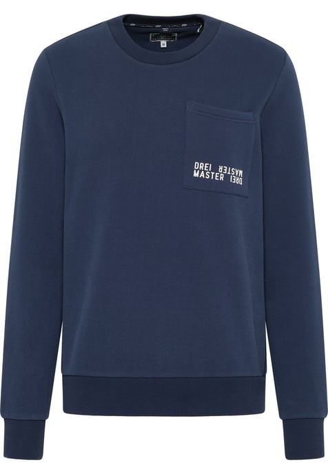 DreiMaster Maritim sweatshirt with round neck bridgeport - Image 1