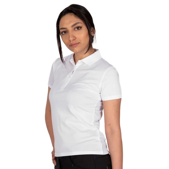 Island Green Womens/Ladies Classic Micro Pique Golf Polo Shirt (White) - Image 3