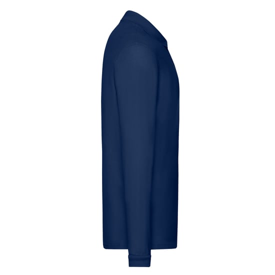 Fruit of the Loom Mens Premium Pique Long-Sleeved Polo Shirt (Navy) - Image 3