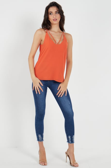 Top camisola liso con tiras - Image 2