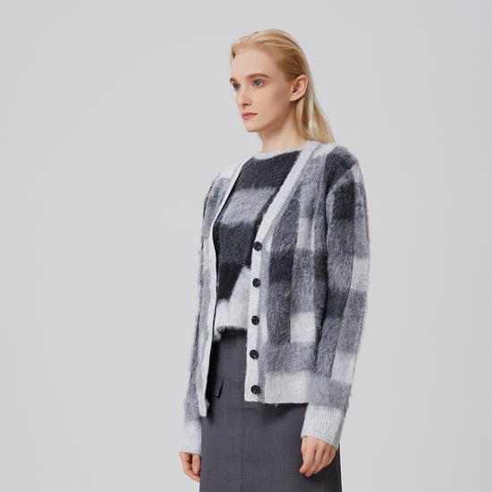 Check pattern cardigan - Image 3