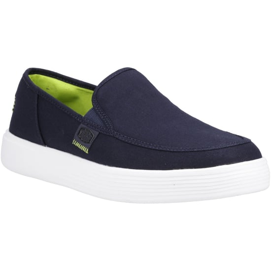 HEYDUDE Sunapee Canvas 100% Cotton Men's Navy/White Loafers - Image 1