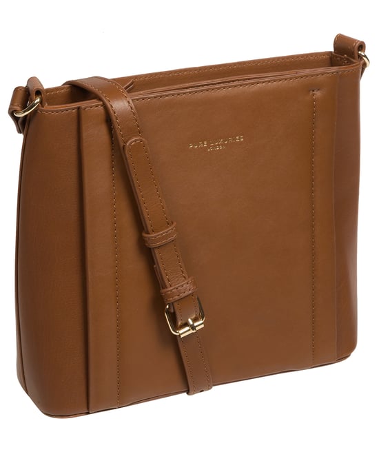 'Kali' Chestnut Nappa Leather Cross Body Bag