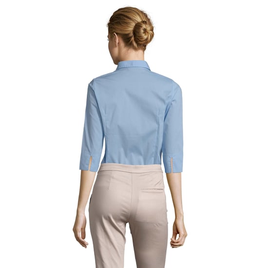 SOLS Womens/Ladies Stretch 3/4 Sleeve Blouse (Bright Sky) - Image 2