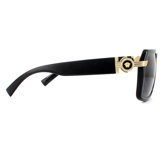 Gafas de sol de hombre Versace Square negras y gris oscuro - Image 4