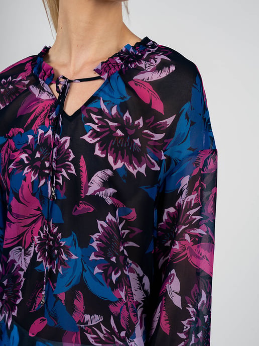 Patrizia Pepe Blusa de mujer azul, multicolor, Violeta - Image 5