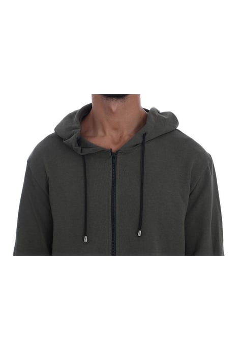 Sudadera de hombre con capucha y cremallera completa en verde de Daniele Alessandrini - Image 4