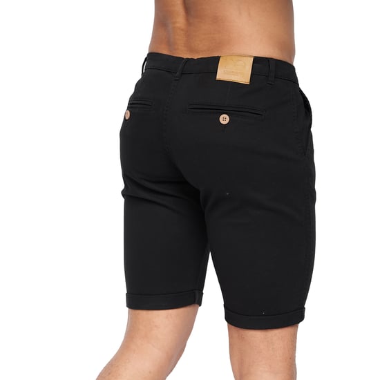 Crosshatch Mens Sinwood Chino Shorts (Black) - Image 2