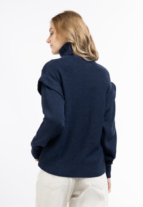 Dreimaster Knitted pullover women marine - Image 4