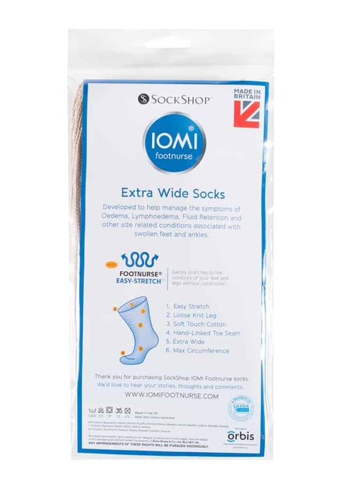 Calcetines para hombres y mujeres con edema, de algodón extra ancho y suave, para pies hinchados - Image 2