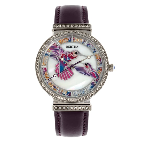 Reloj de Pulsera de Cuero con Madreperla Bertha Emily - Image 1