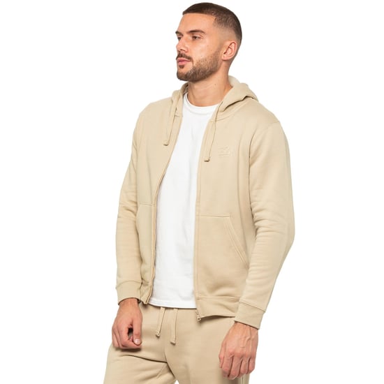 Enzo | Mens Zip Hoodie - Stone