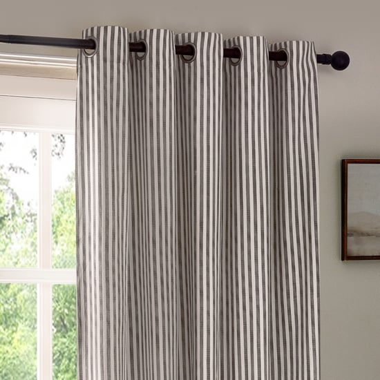 Cortinas de algodón con ojales de rayas Hebden de Yard - Image 4