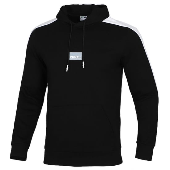 Puma Mens Avenir Graphic Hoodie Taped Logo Jumper Black 598233 01