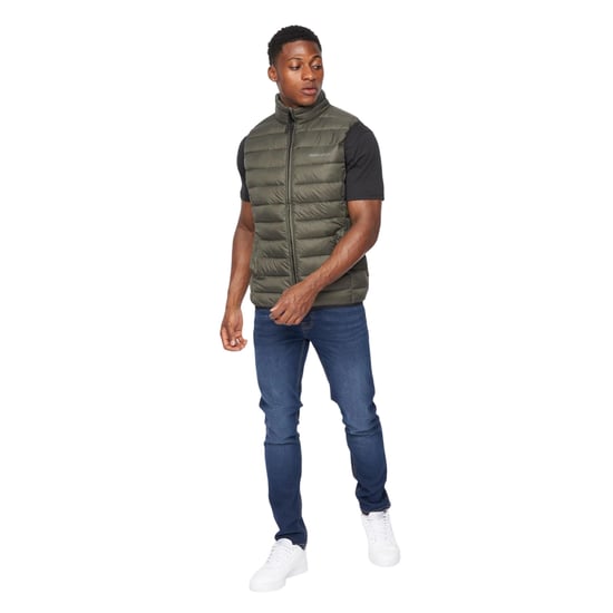 Crosshatch Mens Gattering Gilet (Olive) - Image 3
