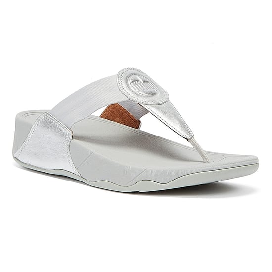 Fitflop Walkstar Toe Post Womens Silver Sandals - Image 2