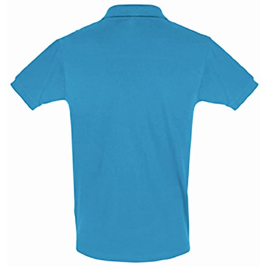 SOLS Mens Perfect Pique Short Sleeve Polo Shirt (Aqua) - Image 2