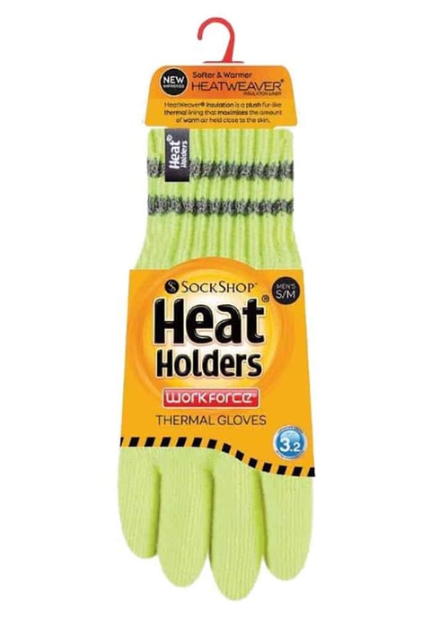 Heat Holders - Guantes de punto térmicos reflectantes de alta visibilidad para hombre - Image 2