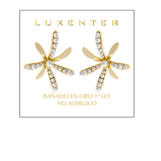 Pendientes Luxenter de Perla Blanca acabados en rodio - Rismu - Image 2