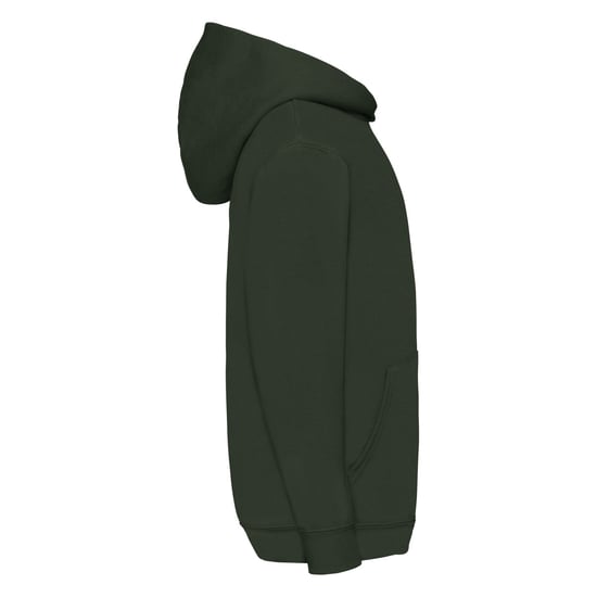Fruit Of The Loom Childrens Unisex Hooded Sweatshirt / Hoodie (Bottle Green) - Image 2
