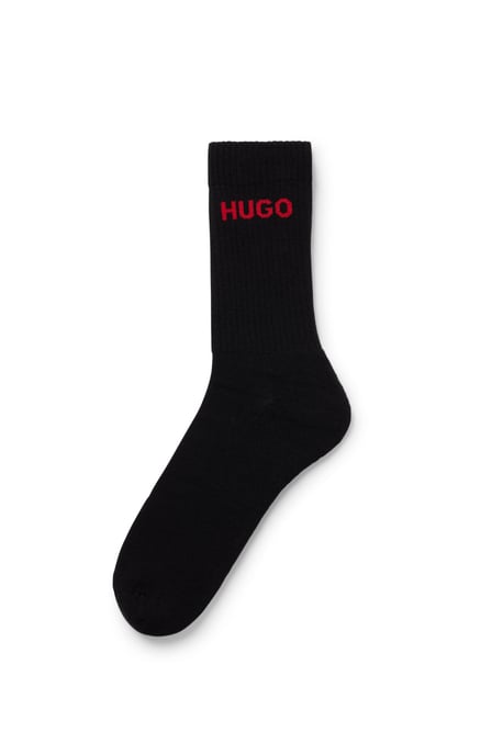 HUGO 6 Pack Men's Rib Logo Sock - Image 2