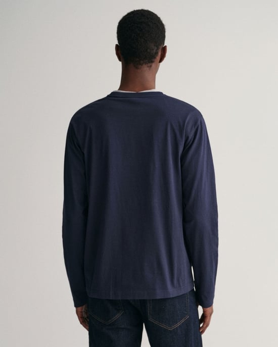 GANT Mens Regular Fit Long Sleeve Shield Logo T-Shirt - Image 2