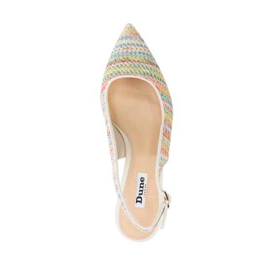 Dune Ladies Celima - Rainbow Raffia Sling-Backs