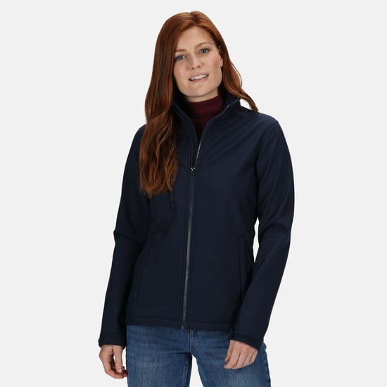 Regatta Womens/Ladies Ablaze 3 Layer Membrane Soft Shell Jacket (Navy) - Image 1
