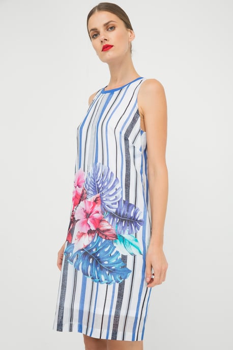Vestido de algodón con pliegues - Image 3