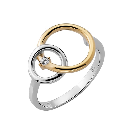 Orphelia Women's 925 Sterling Silver Ring - Silver/Gold ZR-7503/1 - Image 2