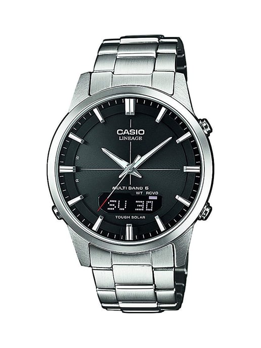 Casio Radio Controlled Men's Silver Watch LCW-M170D-1AER - Image 1
