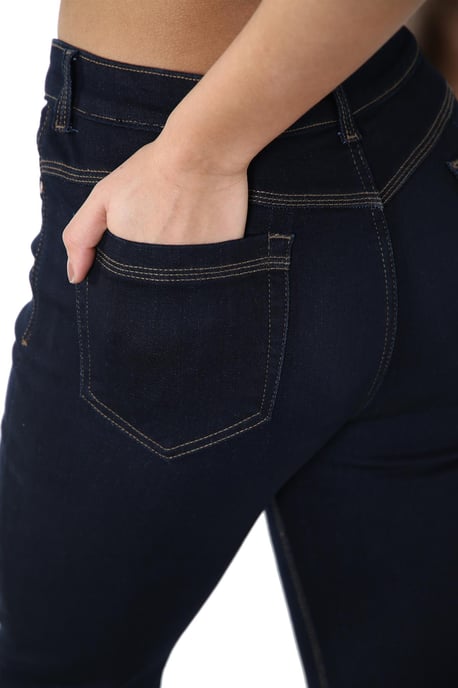 Vaqueros Magic Shaping de talle alto y pierna recta para mujer en azul índigo - Image 5