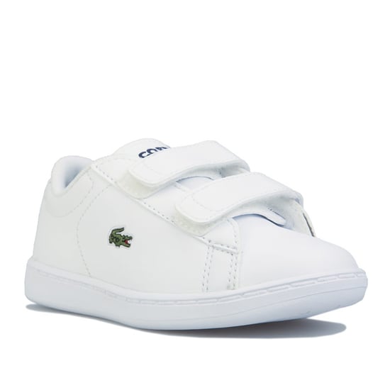 Boy's Lacoste Infant Carnaby Evo Trainers in White Navy - Image 3