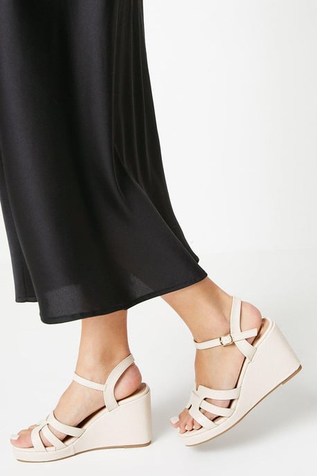 Rennes Covered Wedge High Heel Sandals