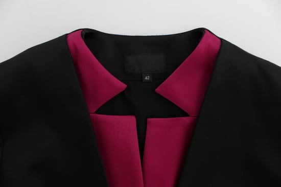 Saco Blazer Stretch Negra Rosa para Mujer Exte - Image 6