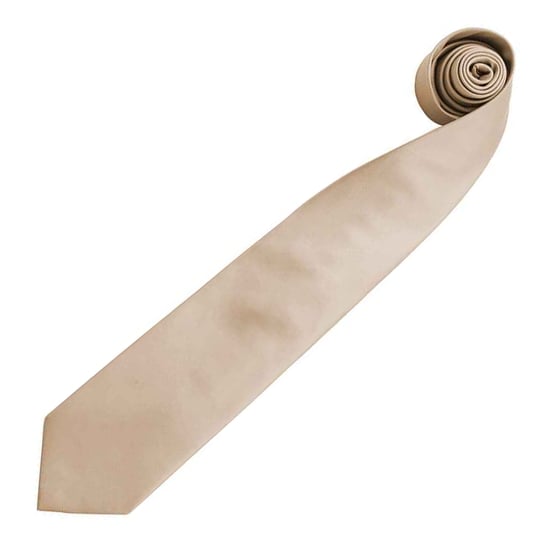 Premier Mens “Colours” Plain Fashion / Business Tie (Khaki) - Image 2