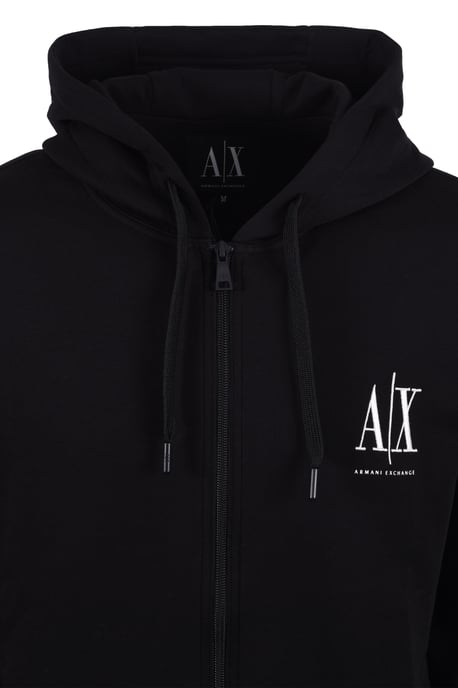 Sudadera con capucha de cremallera completa Armani Exchange Jersey Negra - Image 2